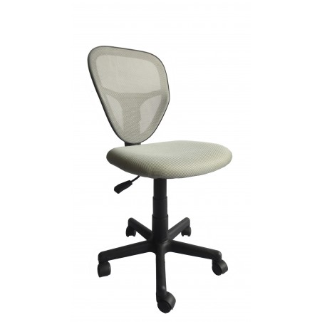 Παιδική καρέκλα γραφείου γκρι περιστρεφόμενη τριγωνική πλάτη με ρόδες χωρίς μπράτσα 40x44x90εκ