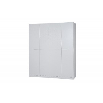 ντουλάπα τετράφυλλη σε χρώμα λευκό