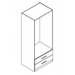 ντουλάπα δίφυλλη με καθρέπτη