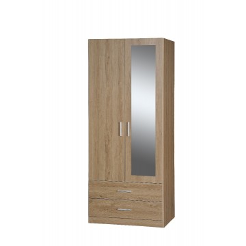 ντουλάπα δίφυλλη με καθρέπτη