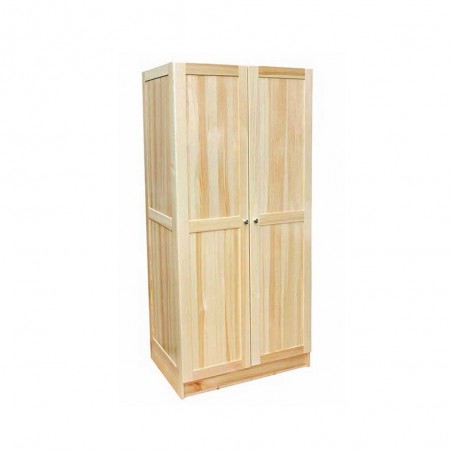 Ντουλάπα δίφυλλη σε φυσικό χρώμα 84x178x51 εκ. Masif 2 Genomax 3136