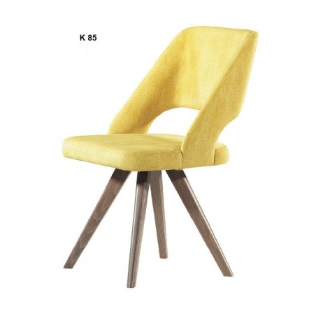 Καρέκλα Τραπεζαρίας Κ85 με επένδυση και ξύλινα πόδια μοντέρνας σχεδίασης 51x46x89εκ