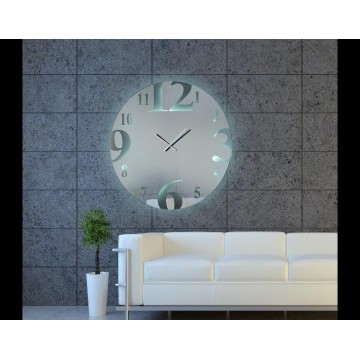 καθρέπτης ρολόι στρογγυλό φωτιζόμενο