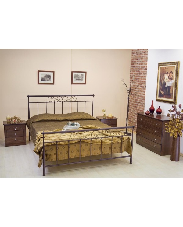 Κρεβάτι μεταλλικό διπλό διαστάσεων 160cm x 200cm με επιλογή χρώματος