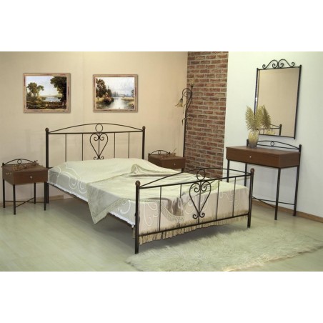 Κρεβάτι μεταλλικό διπλό, διαστάσεων 160cm x 200cm με επιλογή χρώματος