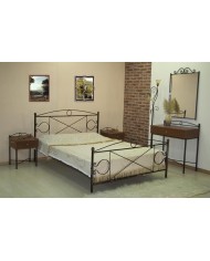 Κρεβάτι μεταλλικό διπλό, διαστάσεων 160cm x 200cm με επιλογή χρώματος