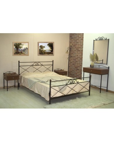 Κρεβάτι μεταλλικό διπλό, διαστάσεων 160cm x 200cm με επιλογή χρώματος