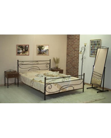 Κρεβάτι μεταλλικό διπλό, διαστάσεων 160cm x 200cm με επιλογή χρώματος