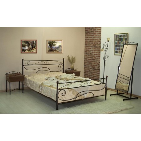 Κρεβάτι μεταλλικό διπλό, διαστάσεων 160cm x 200cm με επιλογή χρώματος