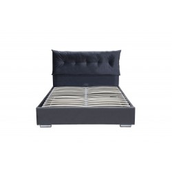 ΚΡΕΒΑΤΙ LINDA ΒΕΛΟΥΔΟ ΓΚΡΙ ΚΑΙ ΑΠΟΘΗΚΕΥΤΙΚΟ ΧΩΡΟ 160X200