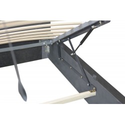 ΚΡΕΒΑΤΙ LINDA ΒΕΛΟΥΔΟ ΓΚΡΙ ΚΑΙ ΑΠΟΘΗΚΕΥΤΙΚΟ ΧΩΡΟ 160X200