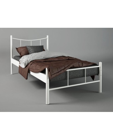 Κρεβάτι μεταλλικό μονό 90*190 "Χαμόγελο" από ενισχυμένο μεταλλικό σκελετό.