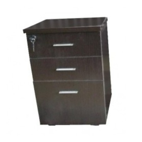 Συρτάριερα γραφείου τροχήλατη βεγγε με τρία συρτάρια και κλειδαριά από μελαμίνη  40*40*61εκ