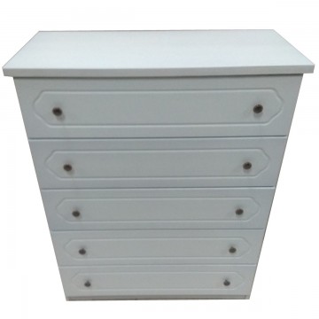 Συρταριερα με 6 βαθιά συρτάρια σε χρώμα λευκο ξύλινη
