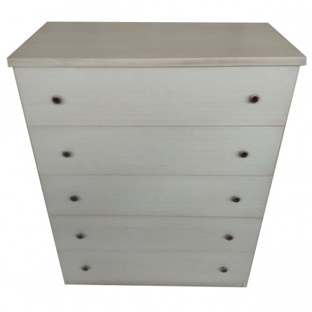 Συρταριερα με 5 βαθιά συρτάρια σε χρώμα φυσικό ξύλινη έτοιμη φτιαγμένη.