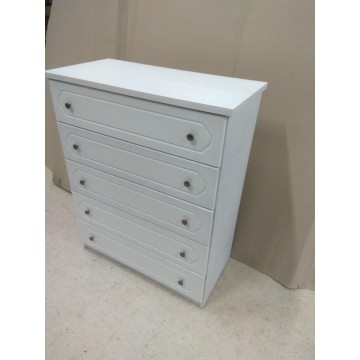 Συρταριερα με 6 βαθιά συρτάρια σε χρώμα λευκο ξύλινη