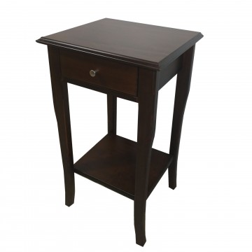 Έπιπλο για τηλέφωνο καρυδιά χρώμα με συρτάρι και βοηθητικό χώρο για το router