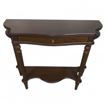 Κονσόλα έπιπλο εισόδου 116 με συρτάρι και βοηθητικό χώρο σε καρυδιά χρώμα από ξύλο οξιάς