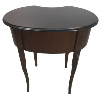 Έπιπλο τηλεφώνου φασόλι κομοτα με σκάλισμα στα πόδια και συρτάρι σε χρώμα καρυδιά