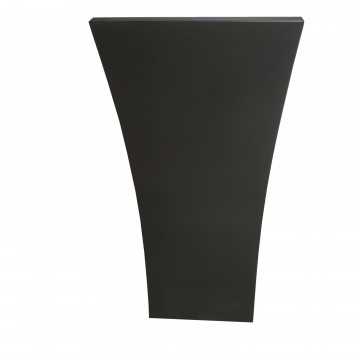 Καρέκλα τραπεζαρίας Κ4Μ από ξύλο δρυς βεγγε χρώμα μα ψηλή πλάτη και γκρι πάτο.