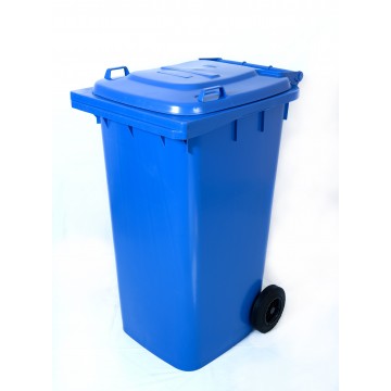 Κάδος απορριμάτων 240 λίτρα χρώματος μπλε με ρόδες επαγγελματικός