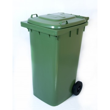 Κάδος απορριμάτων 240 λίτρα χρώματος πράσινος με ρόδες επαγγελματικός
