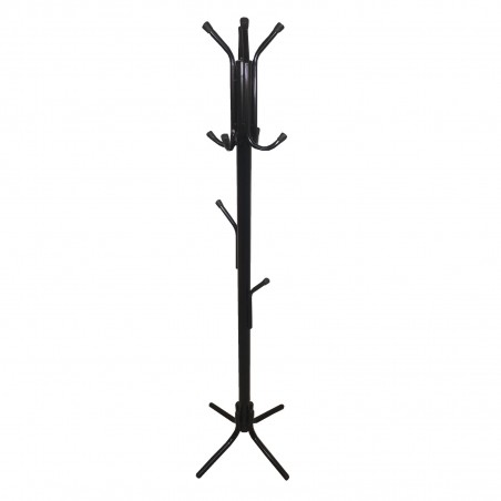 Καλόγερος ρούχων RANG1 μεταλλικός μαύρος μονοκόμματος με ηλεκτροστατική βαφή 48*48*180εκ