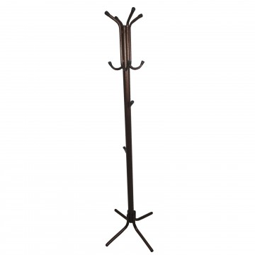 Καλόγερος ρούχων RANG1 μεταλλικός καφέ σφυρήλατος μονοκόμματος με ηλεκτροστατική βαφή