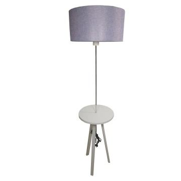 ΦΩΤΙΣΤΙΚΟ ΔΑΠΕΔΟΥ ΜΕ ΣΤΡΟΓΓΥΛΟ ΔΙΑΚΟΣΜΗΤΙΚΟ ΤΡΑΠΕΖΑΚΙ ΛΕΥΚΟ ΚΑΙ ΜΟΒ ΚΑΠΕΛΟ