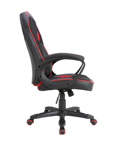 ΚΑΡΕΚΛΑ ΓΡΑΦΕΙΟΥ GAMING ΜΑΥΡΗ ΜΕ ΚΟΚΚΙΝΕΣ ΛΕΠΤΟΜΕΡΙΕΣ