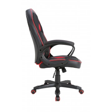 ΚΑΡΕΚΛΑ ΓΡΑΦΕΙΟΥ GAMING ΜΑΥΡΗ ΜΕ ΚΟΚΚΙΝΕΣ ΛΕΠΤΟΜΕΡΙΕΣ