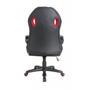 ΚΑΡΕΚΛΑ ΓΡΑΦΕΙΟΥ GAMING ΜΑΥΡΗ ΜΕ ΚΟΚΚΙΝΕΣ ΛΕΠΤΟΜΕΡΙΕΣ