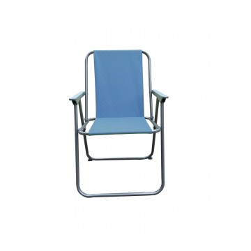 πτυσσόμενη καρέκλα παράλιας με μπλε αδιάβροχο πανί