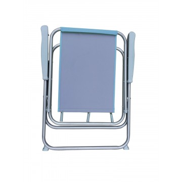 πτυσσόμενη καρέκλα παράλιας με μπλε αδιάβροχο πανί