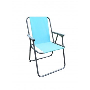 πτυσσόμενη καρέκλα παράλιας με σιέλ αδιάβροχο  πανί φασμα