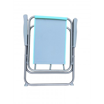 πτυσσόμενη καρέκλα παράλιας με σιέλ αδιάβροχο  πανί φασμα