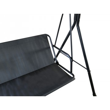 Κούνια τριθέσια εξωτερικου χώρου καφέ μπεζ μονόχρωμη