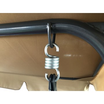 Κούνια τριθέσια εξωτερικου χώρου καφέ μπεζ μονόχρωμη