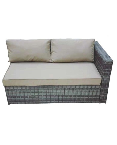 Γωνία σαλόνι ratan wicker σετ τρία τεμάχια γκρι