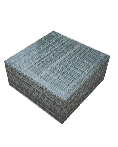 Γωνία σαλόνι ratan wicker σετ τρία τεμάχια γκρι