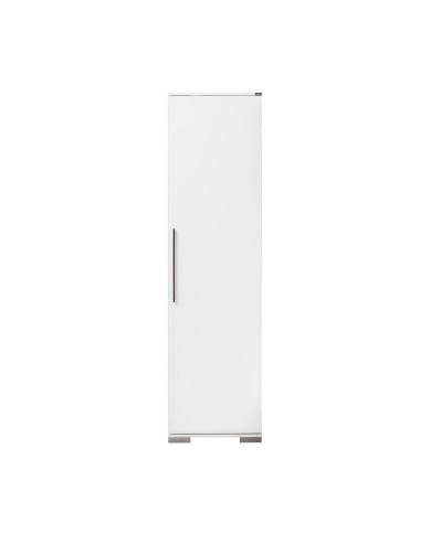 Ντουλάπα μονόφυλλη με 8 ράφια λευκή High Gloss White  50εκ*35εκ*187εκ