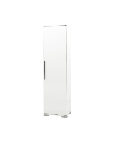 Ντουλάπα μονόφυλλη με 8 ράφια λευκή High Gloss White  50εκ*35εκ*187εκ