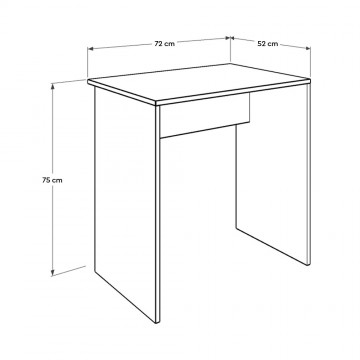 Γραφείο sonoma φυσικό χρώμα 72x52x74 εκ για φορητό υπολογιστή