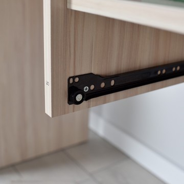 Γραφείο sonoma φυσικό χρώμα 90x52x74 εκ για φορητό υπολογιστή με συρτάρι και βοηθητικό χώρο