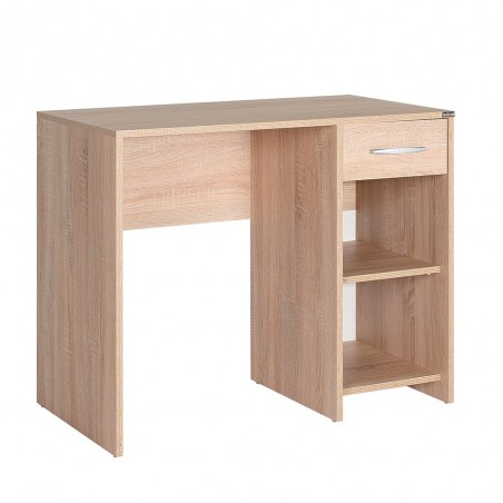 Γραφείο sonoma φυσικό χρώμα CMS-505-SS για φορητό υπολογιστή με συρτάρι και βιβλιοθήκη 90x52x75εκ