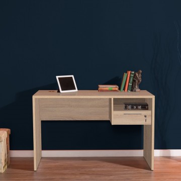 Γραφείο φυσικο sonoma 120x60x75 συρτάρι με κλειδαριά και βοηθητικό χώρο για φορητό υπολογιστή