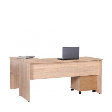 Γραφείο γωνία εναλλασσόμενη αριστερή δεξιά φυσικό sonoma χρώμα επαγγελματικό 160x144x75 εκ