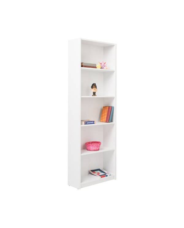 Βιβλιοθήκη λευκή με πέντε ράφια  KTP-350-PP-1 64x26x182εκ