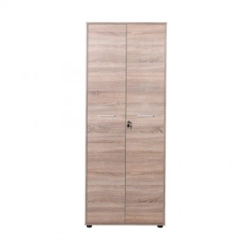 Ντουλάπι βιβλιοθήκη  γραφείου 2φηλη με κλειδαριά και ράφια σταχτί χρώμα 72x34x187 εκ