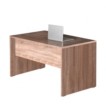 Γραφείο επαγγελματικό σταχτί  με τρύπες για καλώδια 141x76x75 εκ